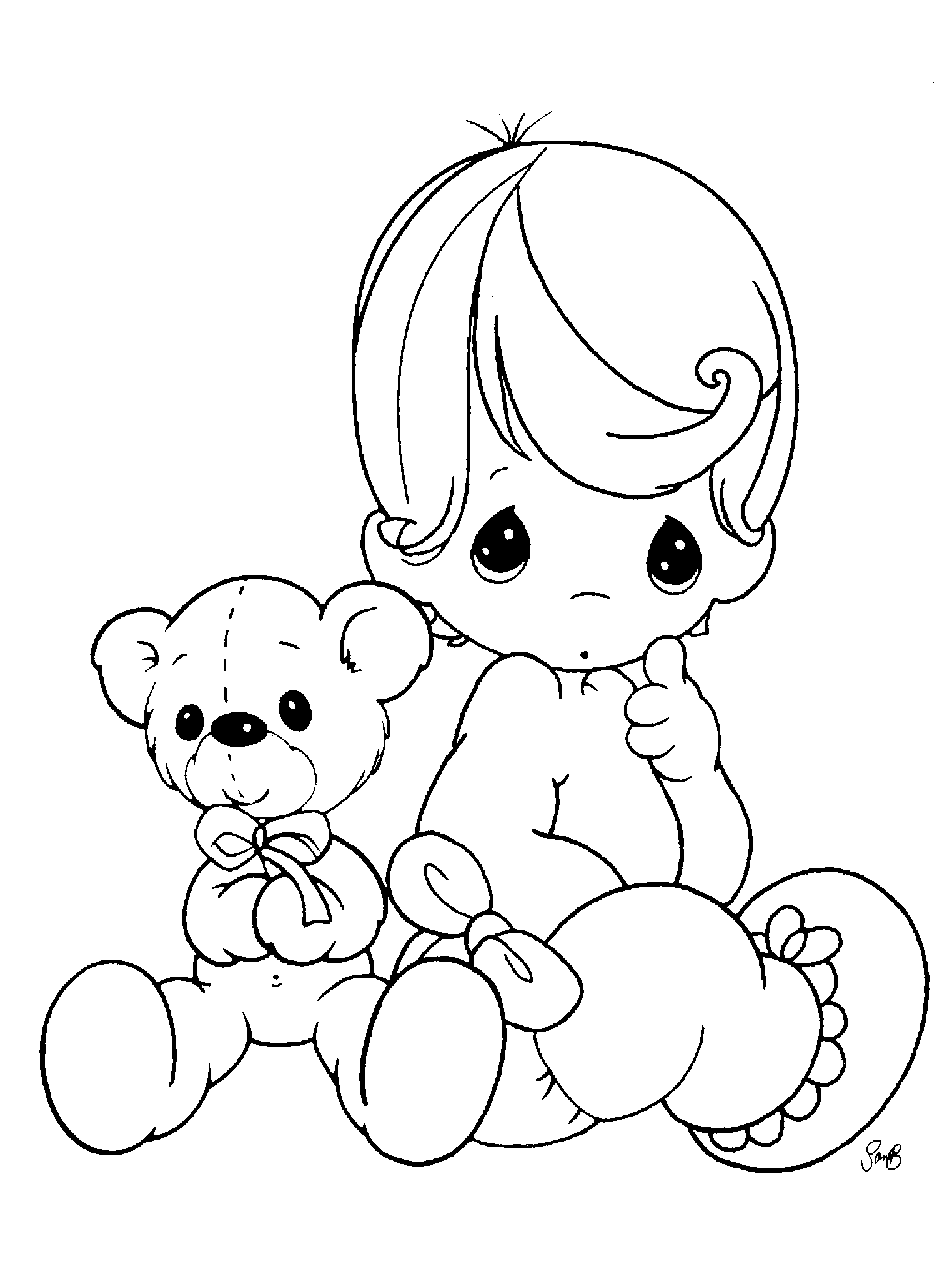 Precious Moments Coloring Pages Printable Precious Moments Printable 2021 4755 Coloring4free