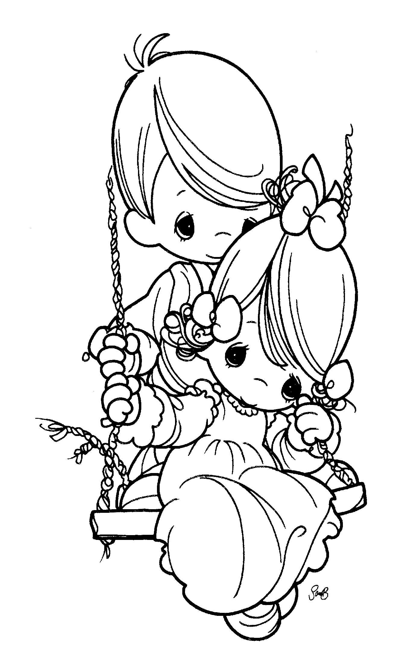 Precious Moments Coloring Pages of Precious Moments Printable 2021 4707 Coloring4free