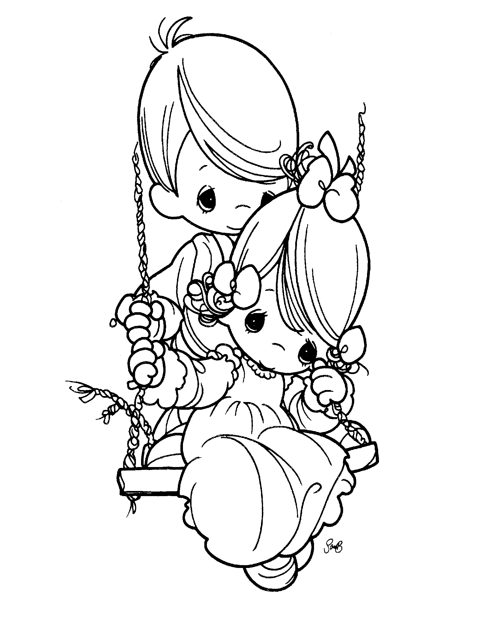 Precious Moments Coloring Pages precious moments Printable 2021 4714 Coloring4free