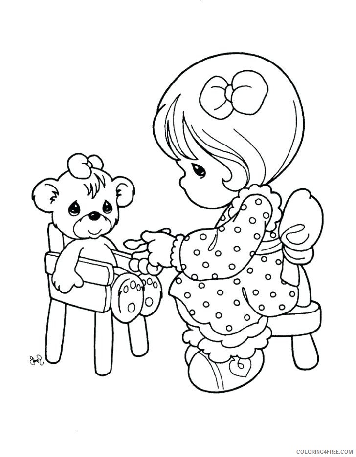 Precious Moments Coloring Pages precious moments valentine Printable 2021 4754 Coloring4free