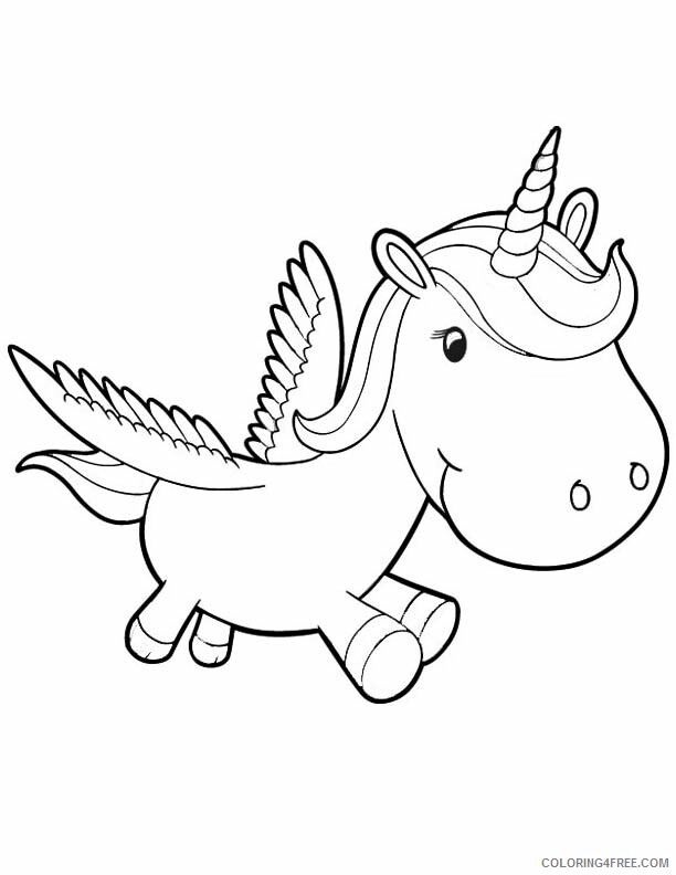 Preschool Animal Coloring Pages Baby Unicorn for Preschoolers Printable 2021 Coloring4free