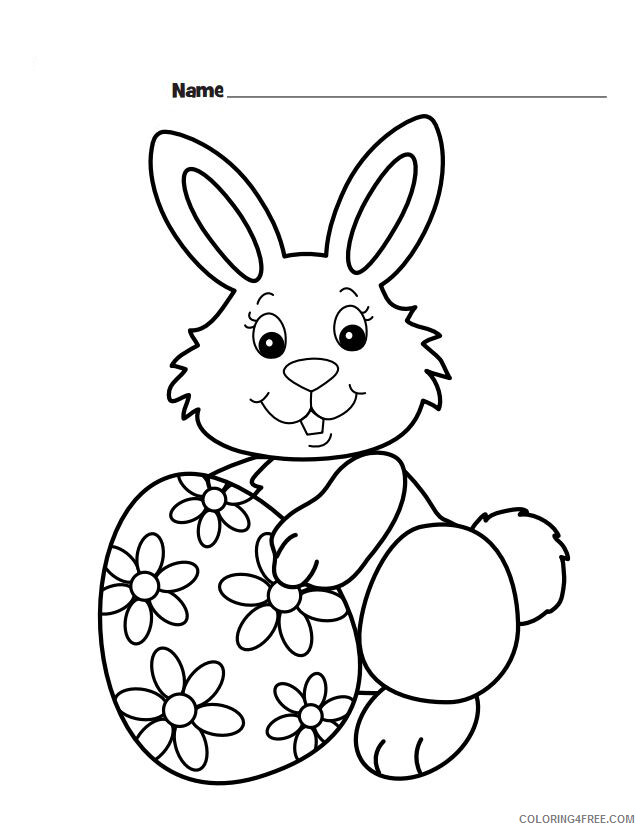 Preschool Animal Coloring Pages Easter Bunny Sheet for Preschoolers Printable 2021 Coloring4free