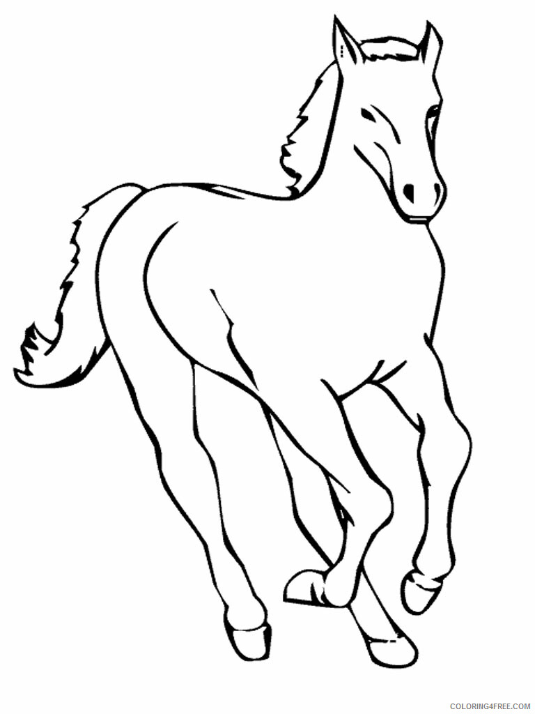 Preschool Animal Coloring Pages Horse for Preschoolers Printable 2021 4857 Coloring4free