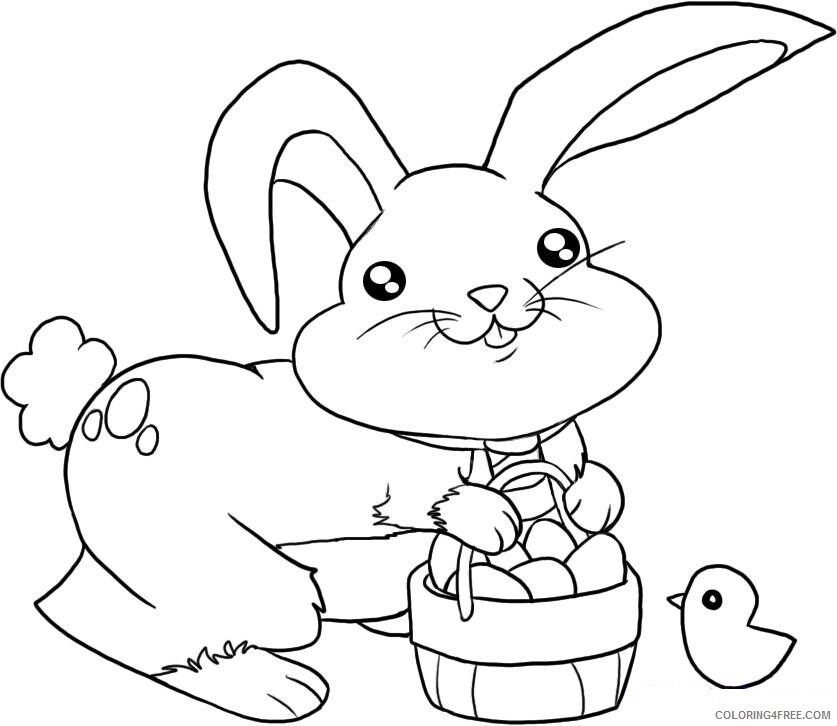 Preschool Animal Coloring Pages Preschool Easter Bunny Printable 2021 4869 Coloring4free