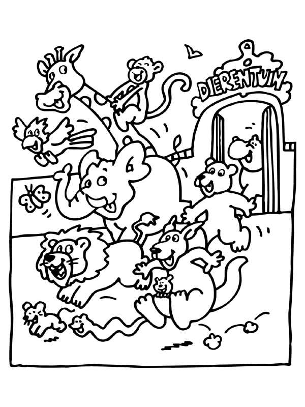 Preschool Animal Coloring Pages Zoo Animals For Preschoolers Printable 2021 4880 Coloring4free