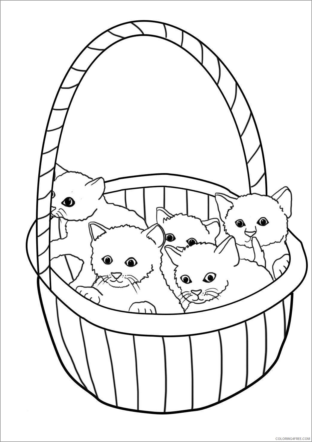 Preschool Animal Coloring Pages kitten for preschoolers Printable 2021 4858 Coloring4free