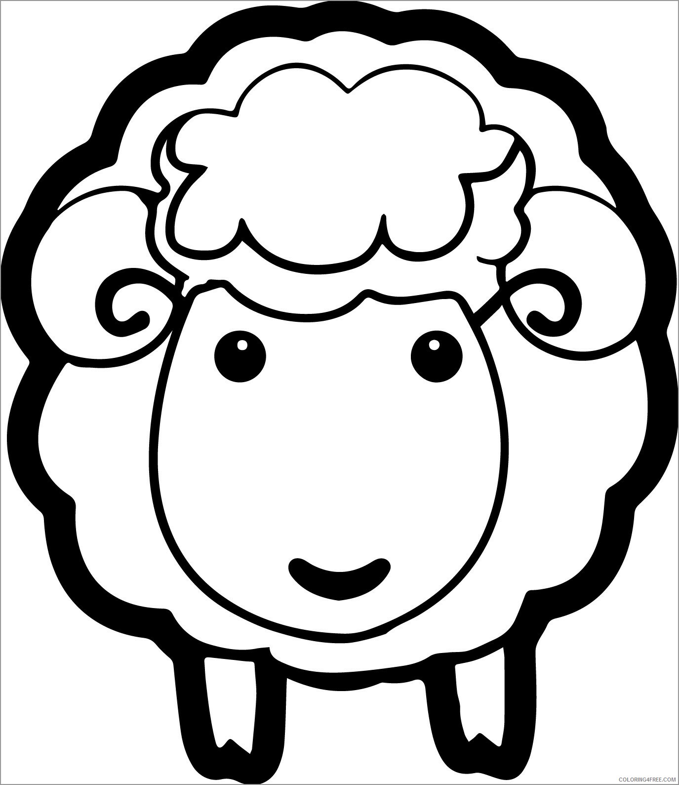 Preschool Animal Coloring Pages lamb for preschool Printable 2021 4861 Coloring4free