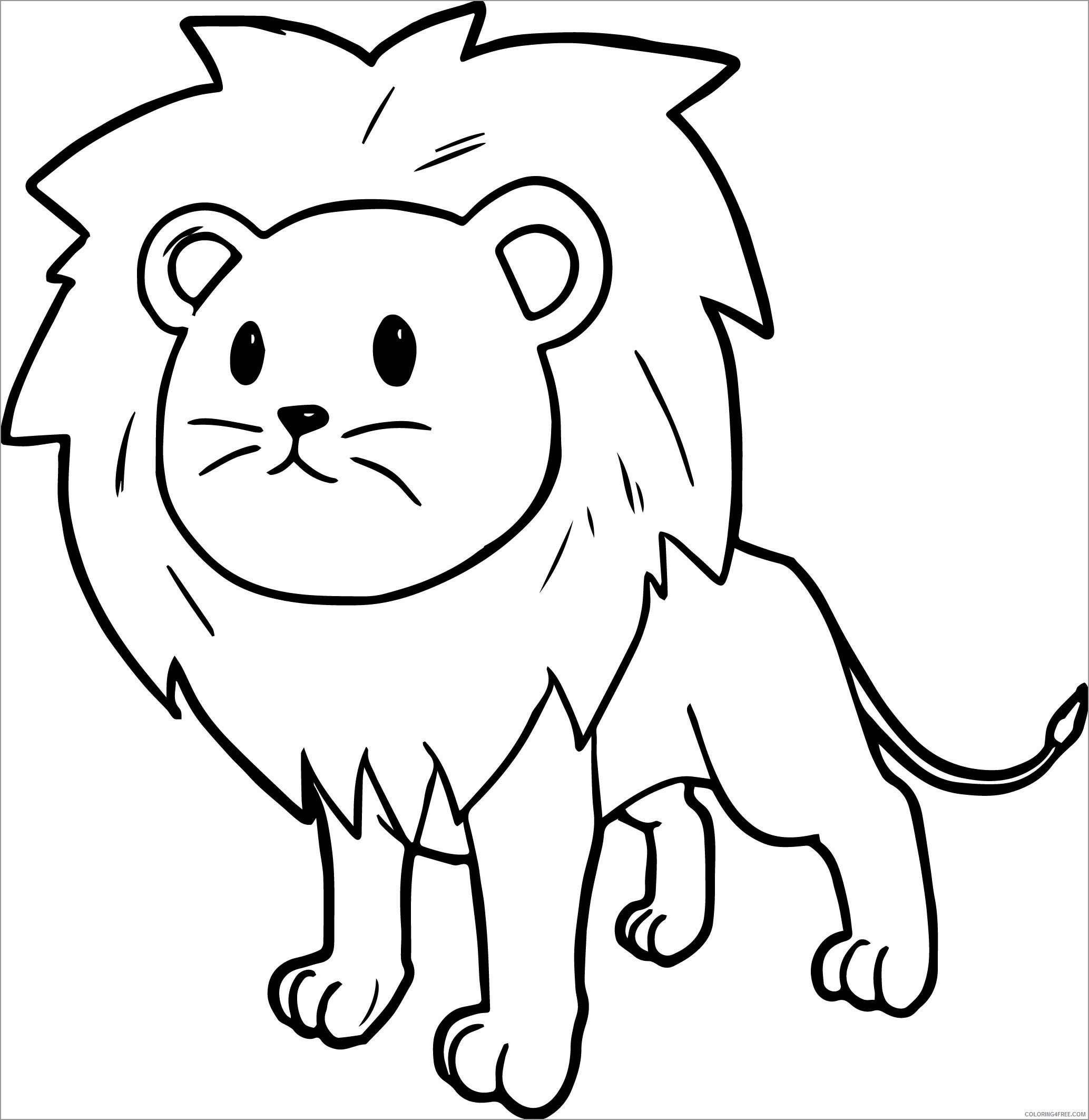 Preschool Animal Coloring Pages lion for preschoolers Printable 2021 4862 Coloring4free