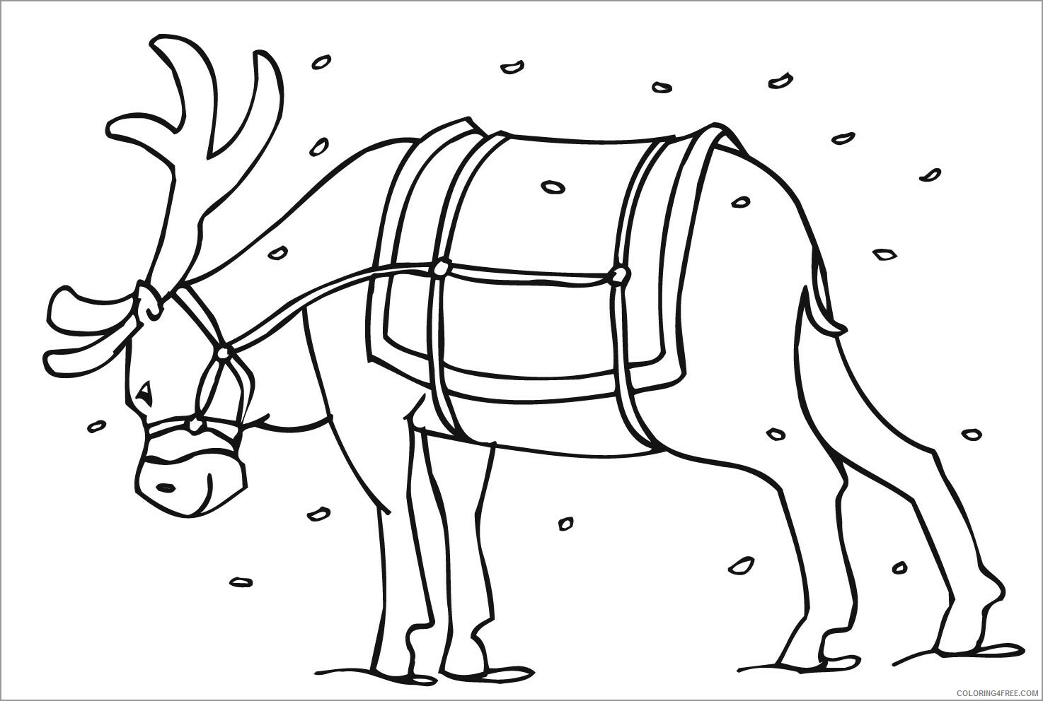 Preschool Animal Coloring Pages reindeer for preschoolers Printable 2021 4873 Coloring4free