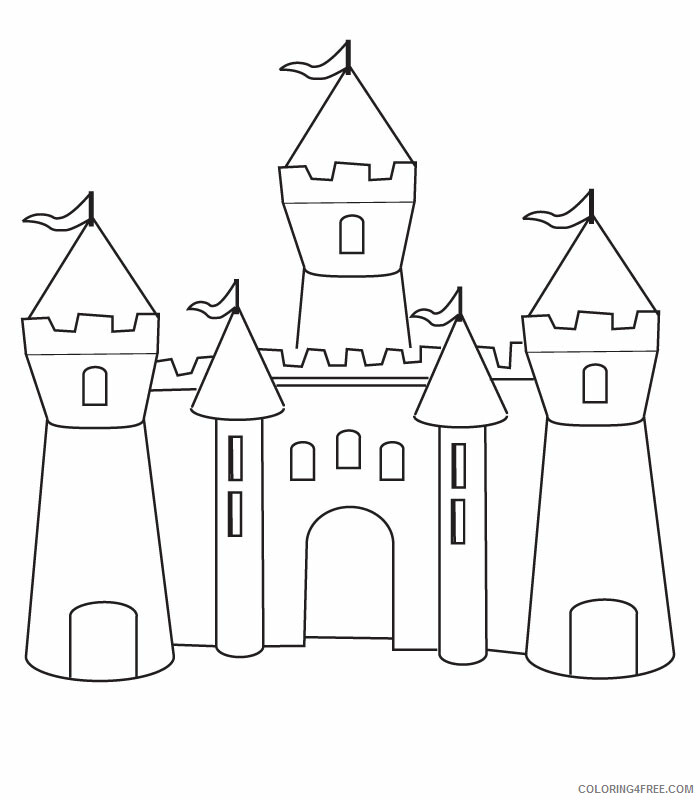 Preschool Coloring Pages Castle for Preschoolers Printable 2021 4761 Coloring4free