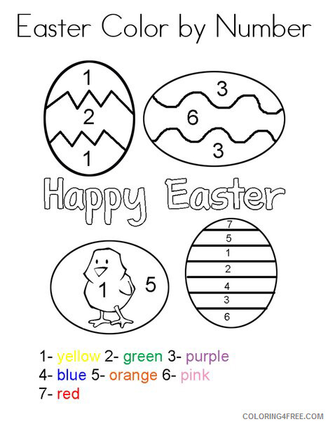 Preschool Coloring Pages Easter Preschool by Number Printable 2021 4770 Coloring4free