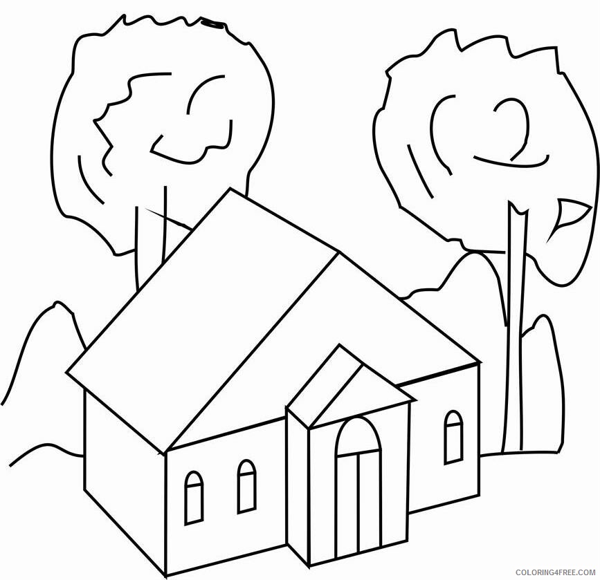 Preschool Coloring Pages House for Preschoolers Printable 2021 4784 Coloring4free