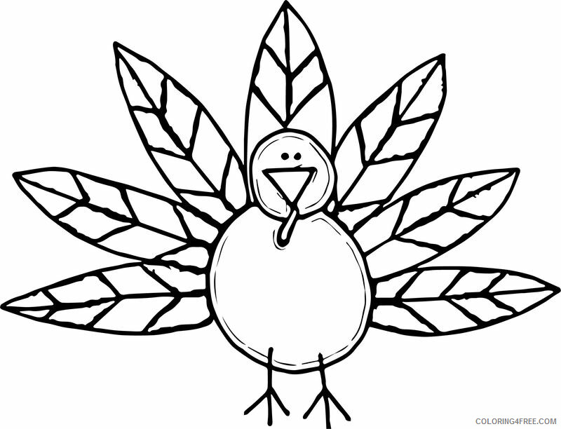 Preschool Coloring Pages Thanksgiving Turkey for Preschool Printable 2021 4827 Coloring4free