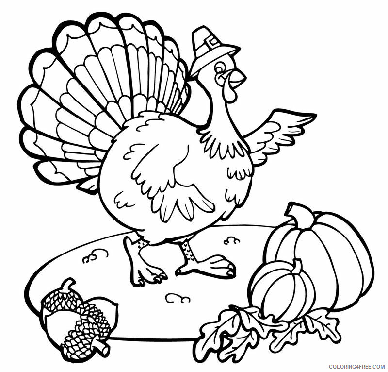 Preschool Coloring Pages Thanksgiving Turkey for Preschool Printable 2021 4828 Coloring4free