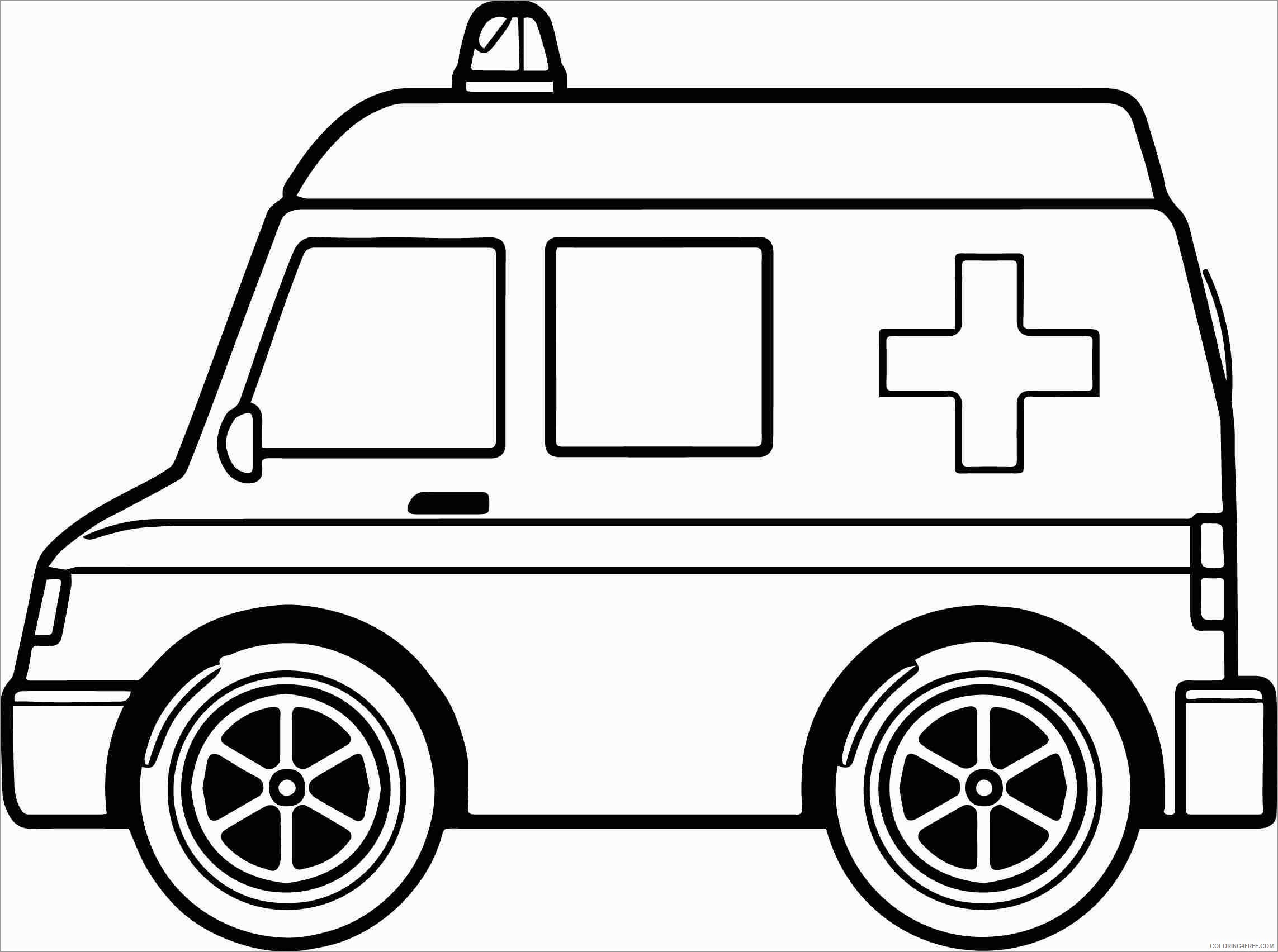 Preschool Coloring Pages ambulance for preschoolers Printable 2021 4756 Coloring4free