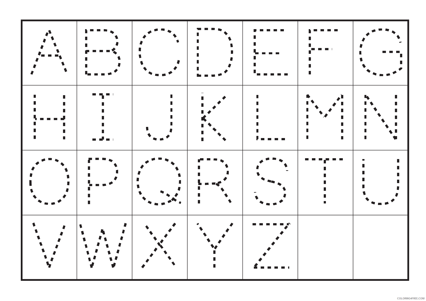 Preschool Worksheets Coloring Pages Alphabet Preschool Tracing Printable 2021 4884 Coloring4free