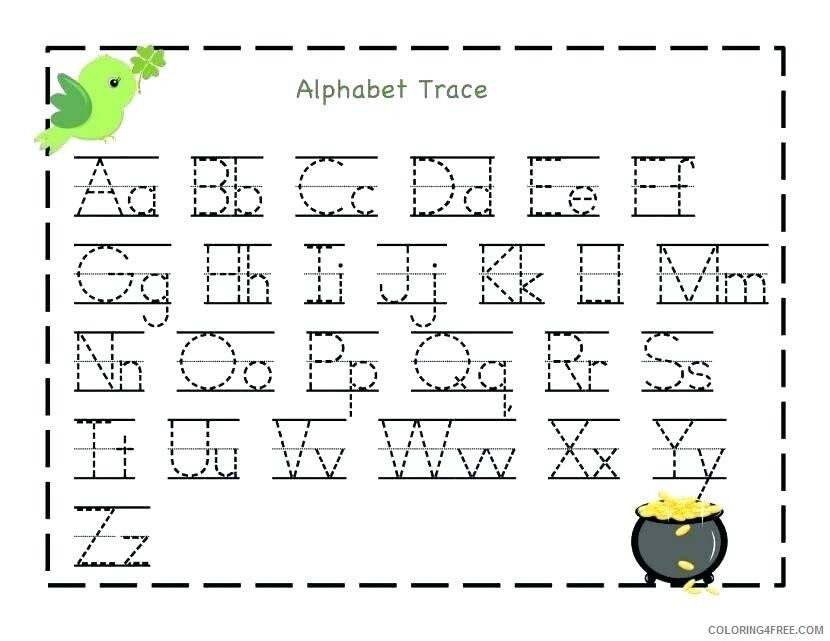 Preschool Worksheets Coloring Pages Alphabet Preschool Tracing Printable 2021 Coloring4free
