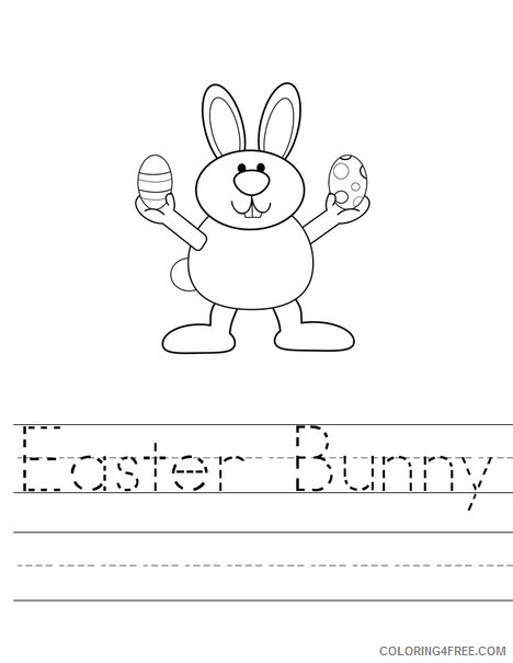 Preschool Worksheets Coloring Pages Easter Preschool Word Trace Printable 2021 4890 Coloring4free