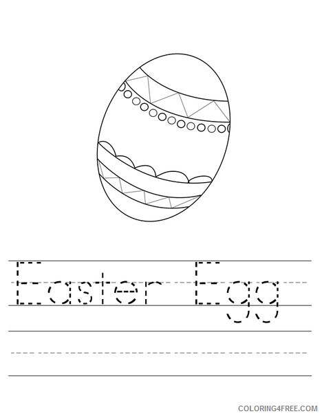 Preschool Worksheets Coloring Pages Easter Preschool Word Trace Printable 2021 Coloring4free