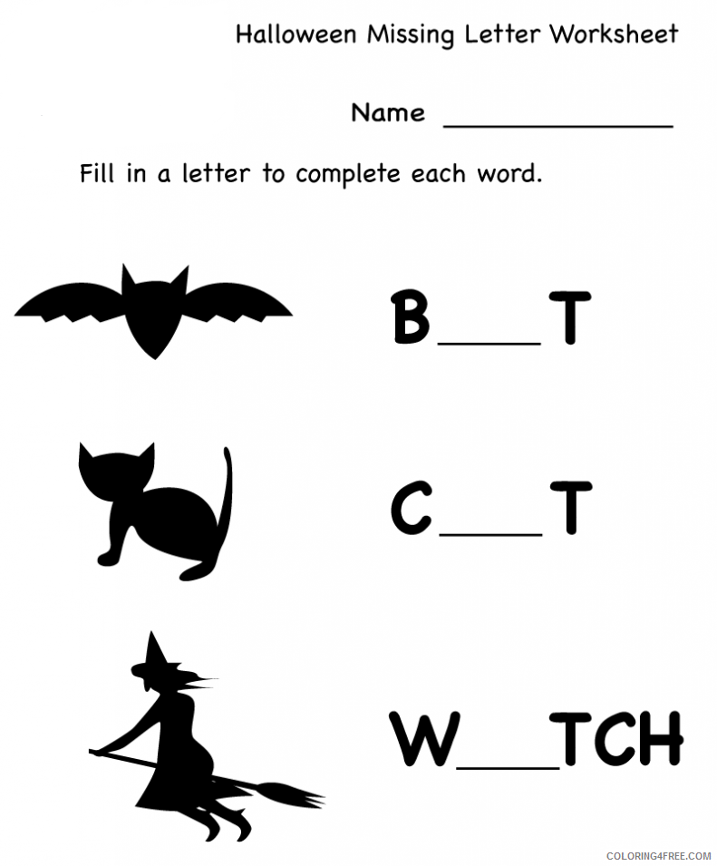Preschool Worksheets Coloring Pages Preschool Fill in Letter Printable 2021 Coloring4free
