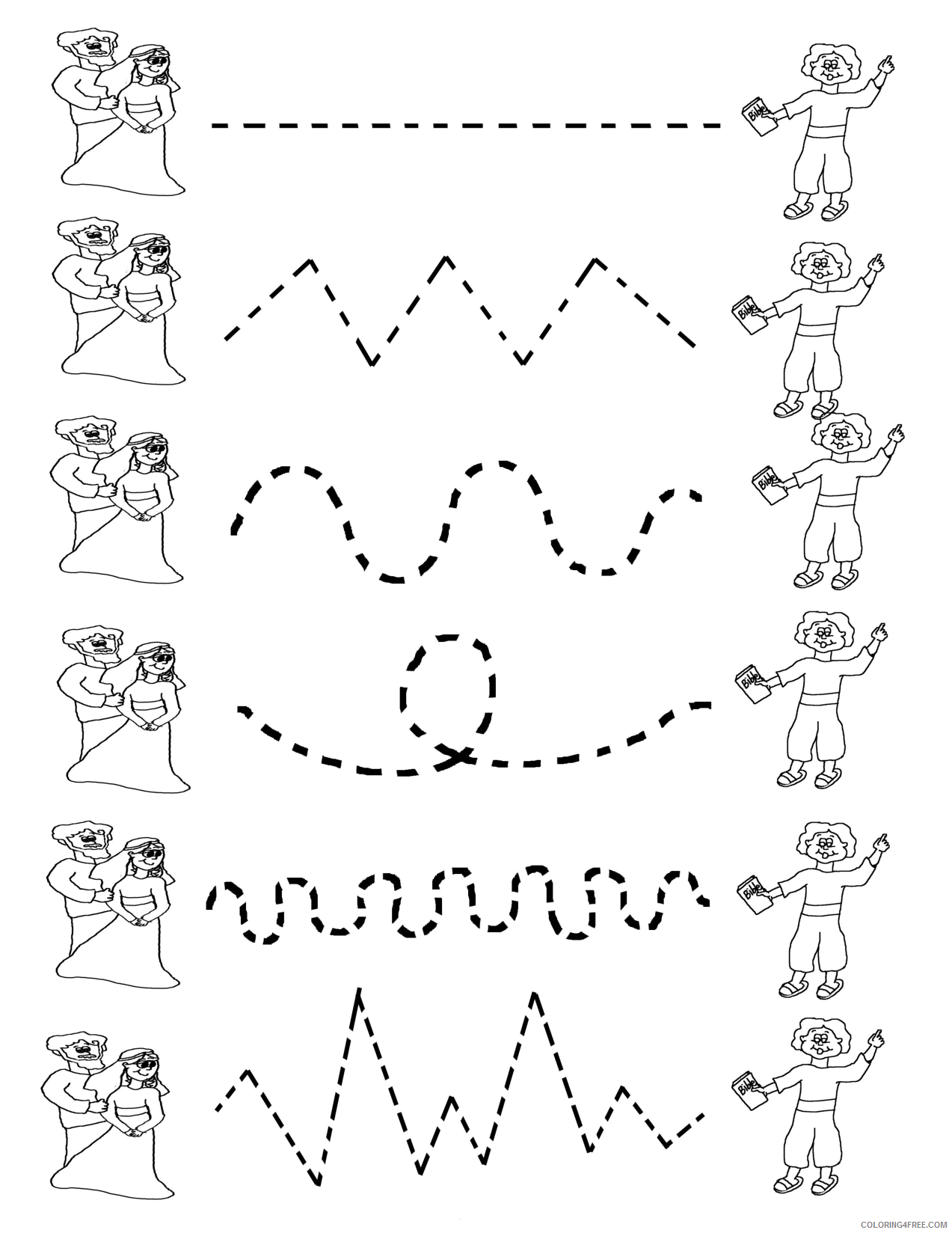 Preschool Worksheets Coloring Pages Preschool Tracing Matching Printable 2021 Coloring4free