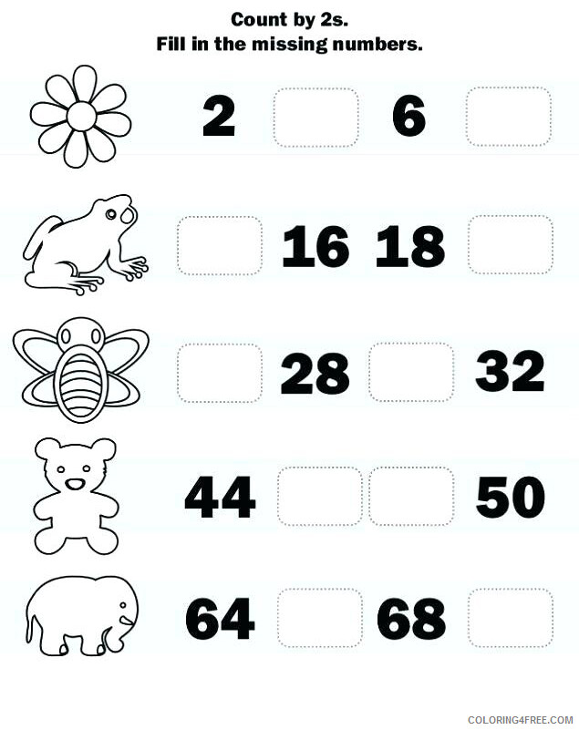 Preschool Worksheets Coloring Pages Preschool Worksheets Count by 2 Printable 2021 Coloring4free