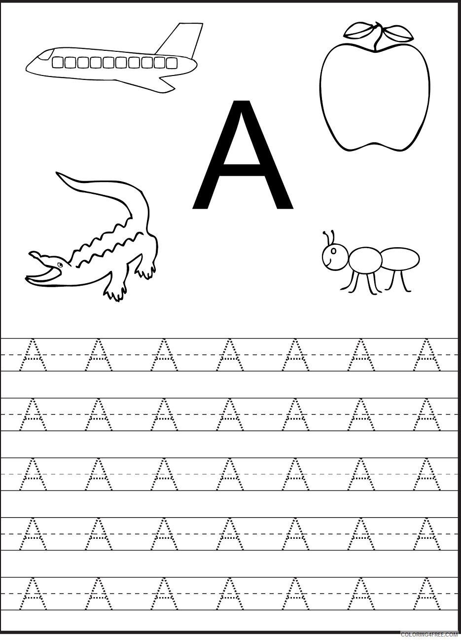 Preschool Worksheets Coloring Pages alphabet to educations 1 Printable 2021 4881 Coloring4free