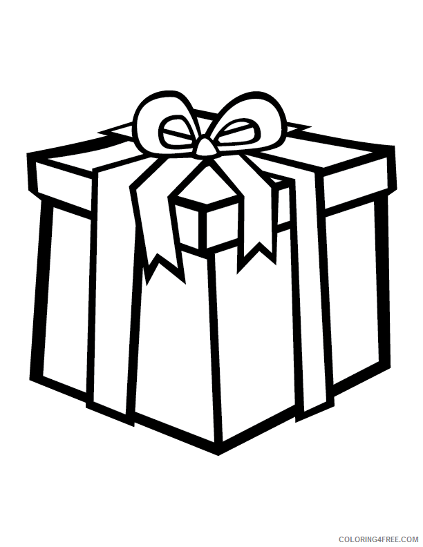 Present Coloring Pages christmas present 01 Printable 2021 4922 Coloring4free