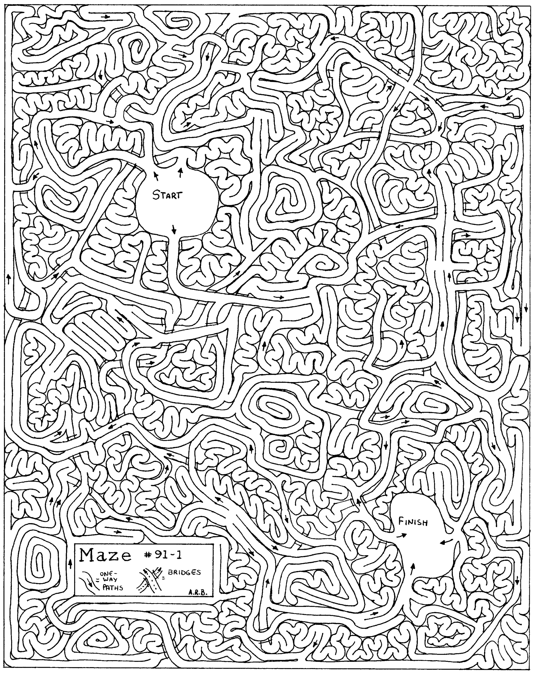 Puzzle Coloring Pages Hard Maze Puzzles Printable 2021 4957 Coloring4free