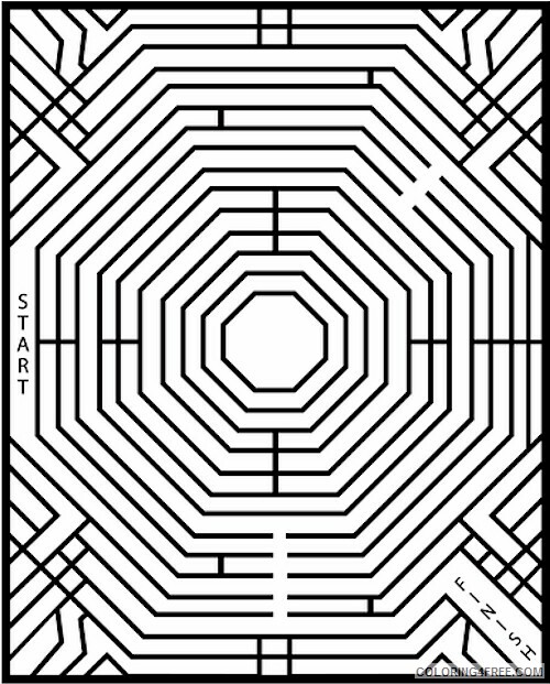 Puzzle Coloring Pages Maze Puzzle Medium Hard Printable 2021 4959 Coloring4free