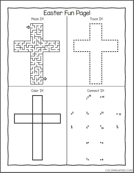 Puzzle Coloring Pages Printable Easter Fun Puzzles Printable 2021 4962 Coloring4free