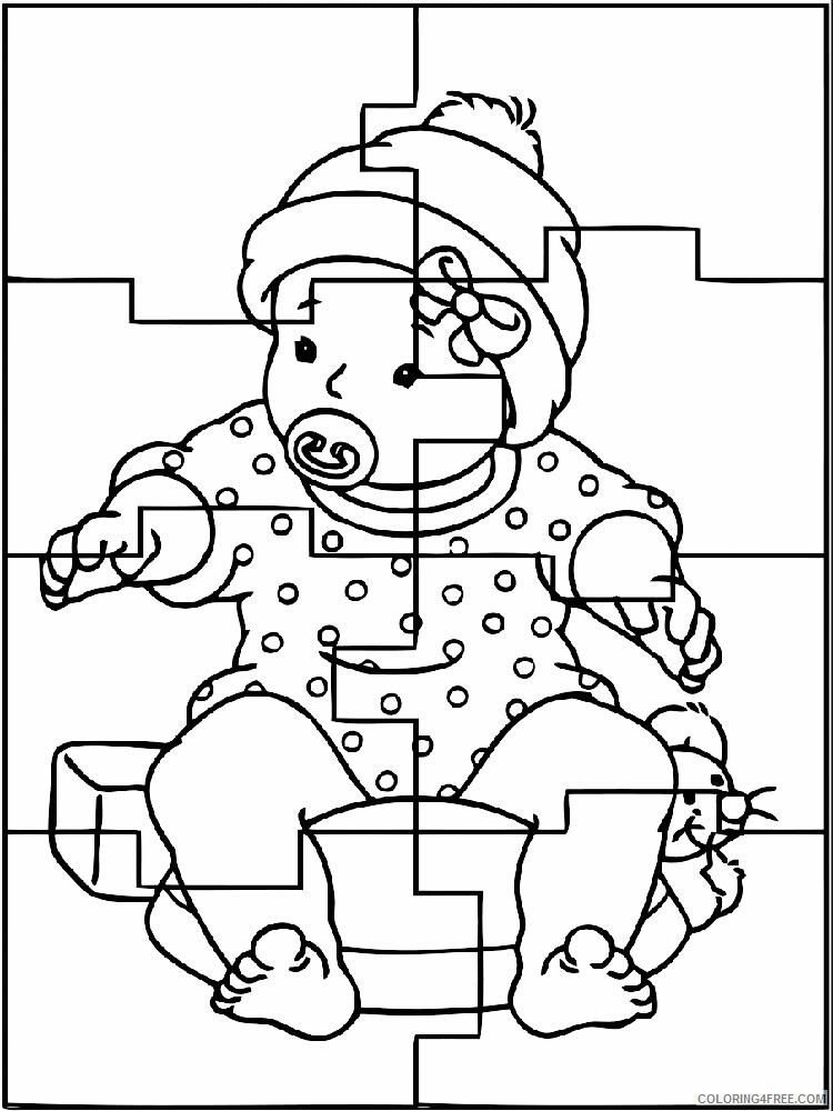 Puzzle Coloring Pages puzzle 1 Printable 2021 4966 Coloring4free