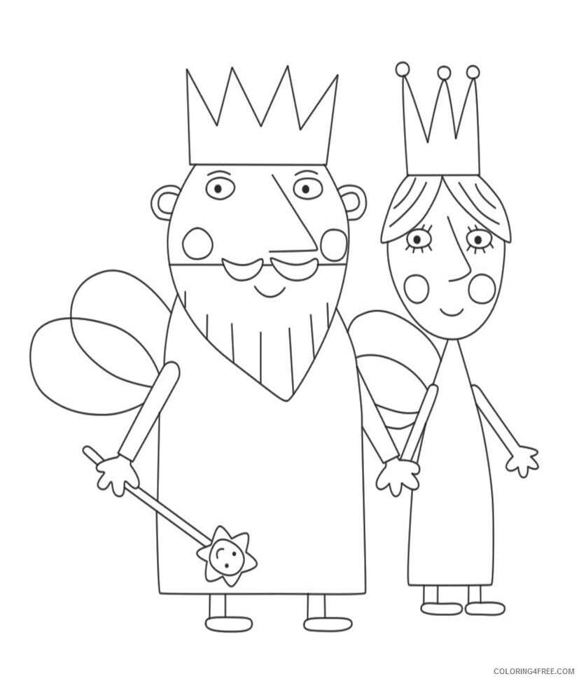 Queen Coloring Pages king queen thistle Printable 2021 4984 Coloring4free