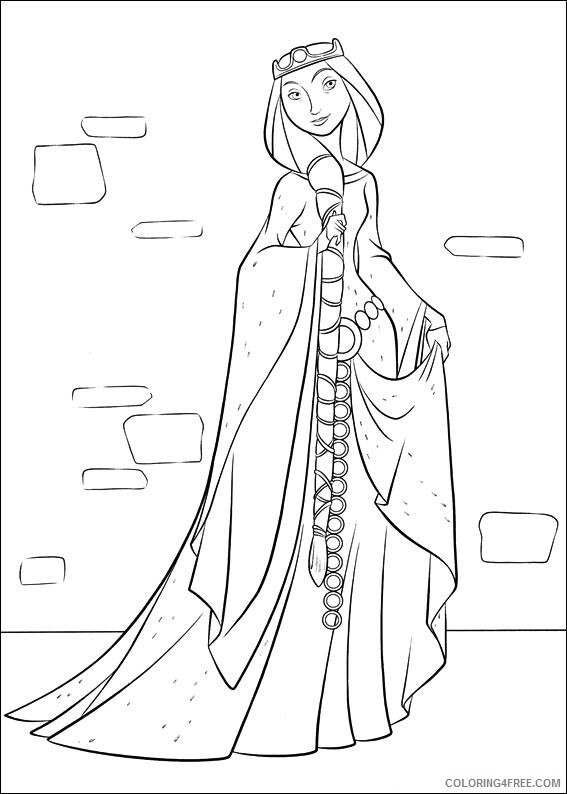 Queen Coloring Pages queen elinor Printable 2021 4987 Coloring4free