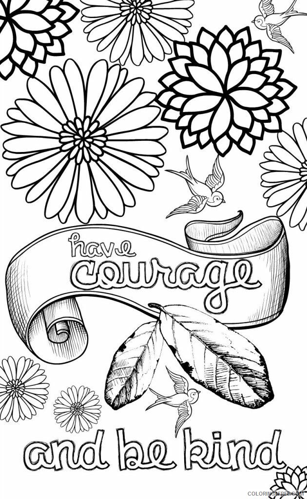 Quote Coloring Pages Courage Quote Printable 2021 4990 Coloring4free