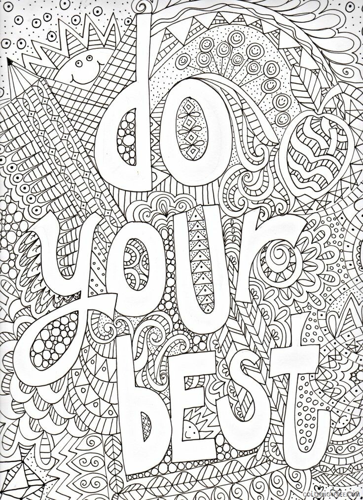 Quote Coloring Pages Do Your Best Quote Printable 2021 4992 Coloring4free