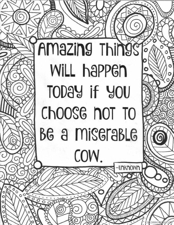 Quote Coloring Pages Funny Quote Printable 2021 4993 Coloring4free