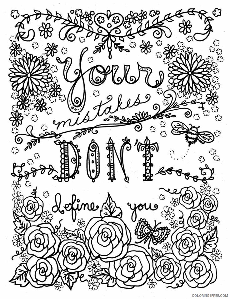 Quote Coloring Pages Mistake Quote Printable 2021 4995 Coloring4free