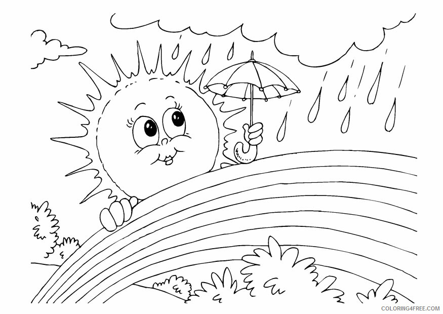 Rainbow Coloring Pages Free Rainbow Printable 2021 5005 Coloring4free