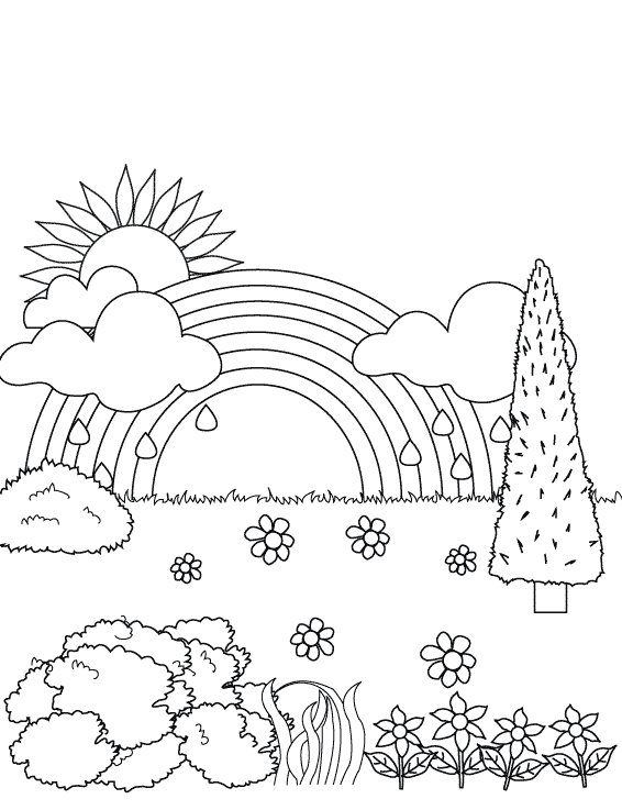 Rainbow Coloring Pages Free Rainbow for Kids Printable 2021 5006 Coloring4free