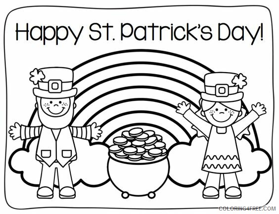 Rainbow Coloring Pages Happy St Patricks Day Rainbow Printable 2021 5010 Coloring4free