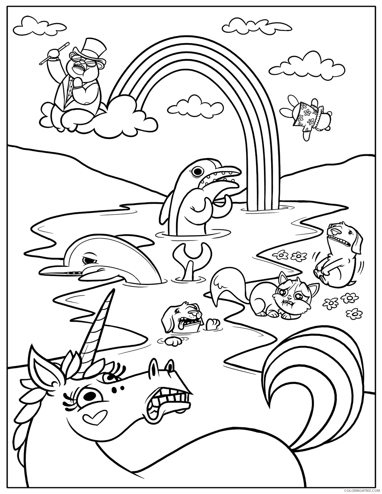 Rainbow Coloring Pages Rainbow Kids Printable 2021 5038 Coloring4free