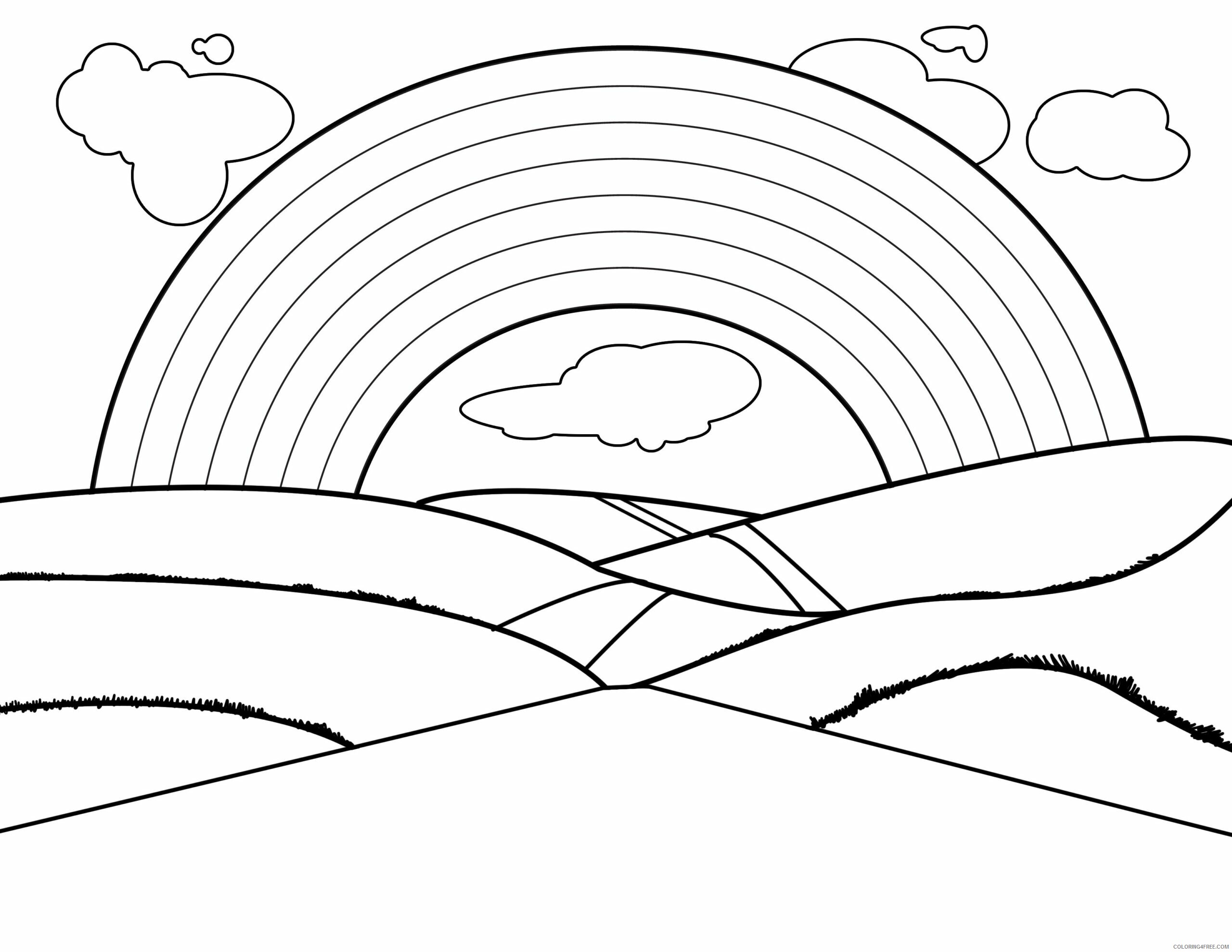 Rainbow Coloring Pages Rainbow Sheet 2 Printable 2021 5041 Coloring4free