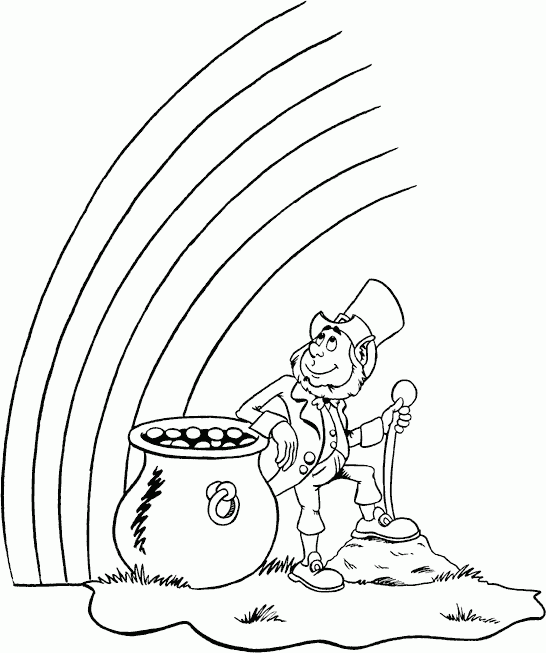 Rainbow Coloring Pages Rainbow and Leprechaun Printable 2021 5017 Coloring4free
