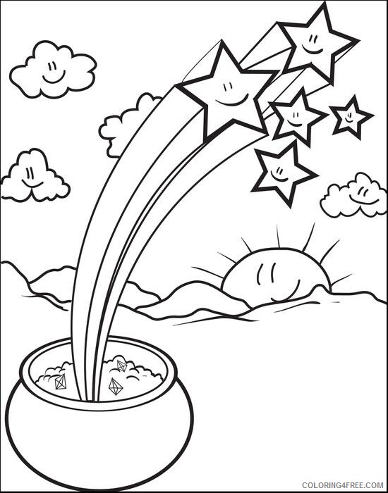 Rainbow Coloring Pages Rainbow and Pot of Gold Printable 2021 5019 Coloring4free