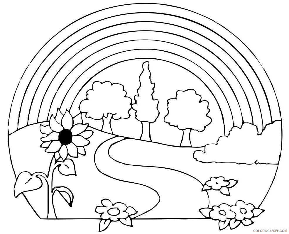 Rainbow Coloring Pages rainbow_01 Printable 2021 5016 Coloring4free
