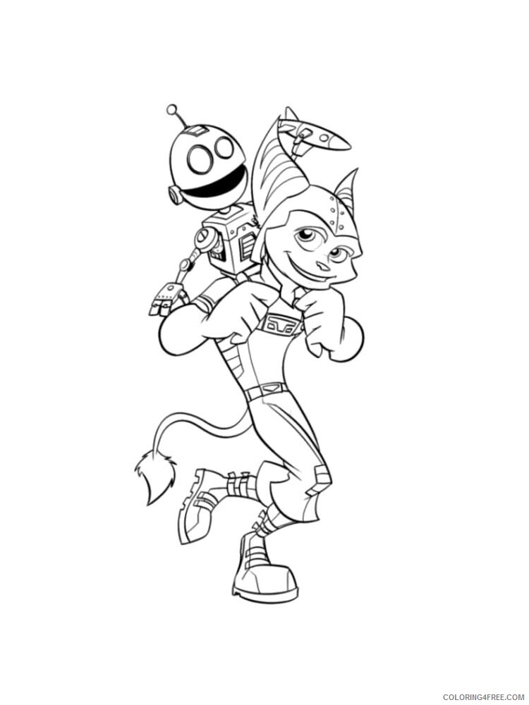 Ratchet and Clank Coloring Pages Ratchet Clank 1 Printable 2021 5056 Coloring4free