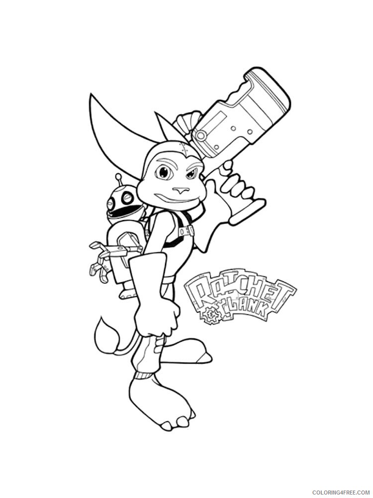 Ratchet and Clank Coloring Pages Ratchet Clank 10 Printable 2021 5057 Coloring4free