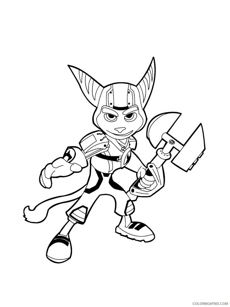 Ratchet and Clank Coloring Pages Ratchet Clank 7 Printable 2021 5059 Coloring4free