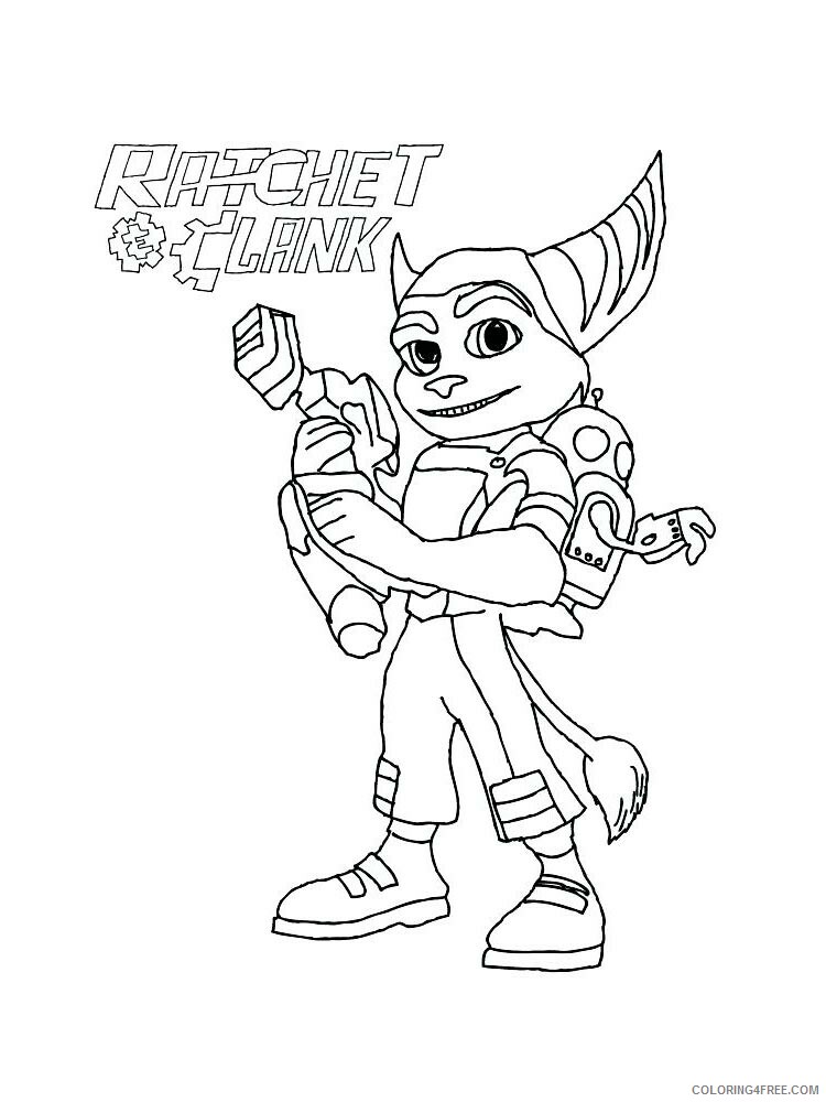 Ratchet and Clank Coloring Pages Ratchet Clank 9 Printable 2021 5061 Coloring4free